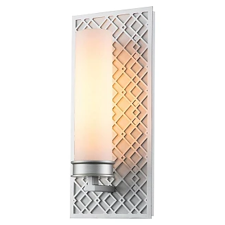 Elstead Vegglampe Ziggy Alpha Lakkert Sølv