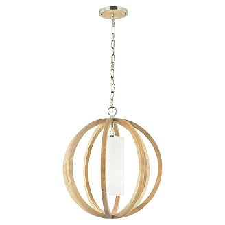 Feiss Hengende Lampe S Allier Lyst Tre, Børstet Stål