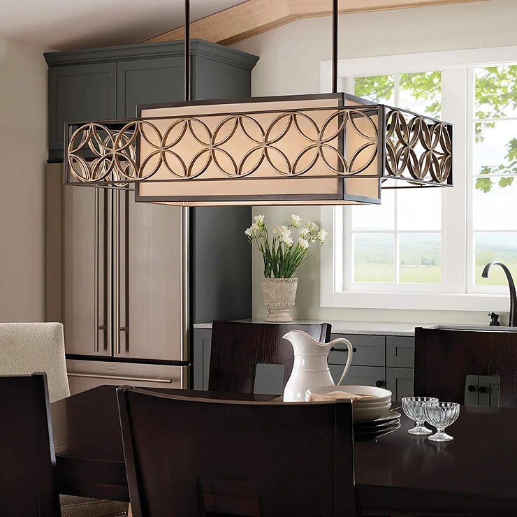 Feiss Hengende Lampe Quadra Remy Beta Heritage-Bronsee, Parisiskt Gull