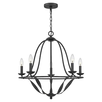 Quoizel Hengende Lampe Penta Bradbury Grå Ask