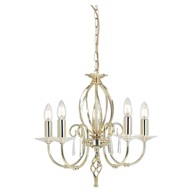 Elstead Hengende Lampe Penta Aegean Polert Messing