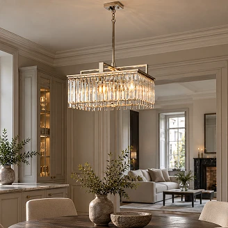 Elstead Hengende Lampe Quadra L Aries Polert Nikkel