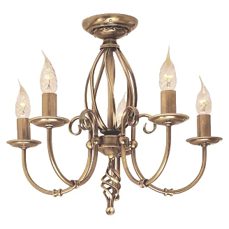Elstead Hengende Lampe Penta Artisan Gamma Aldret Messing