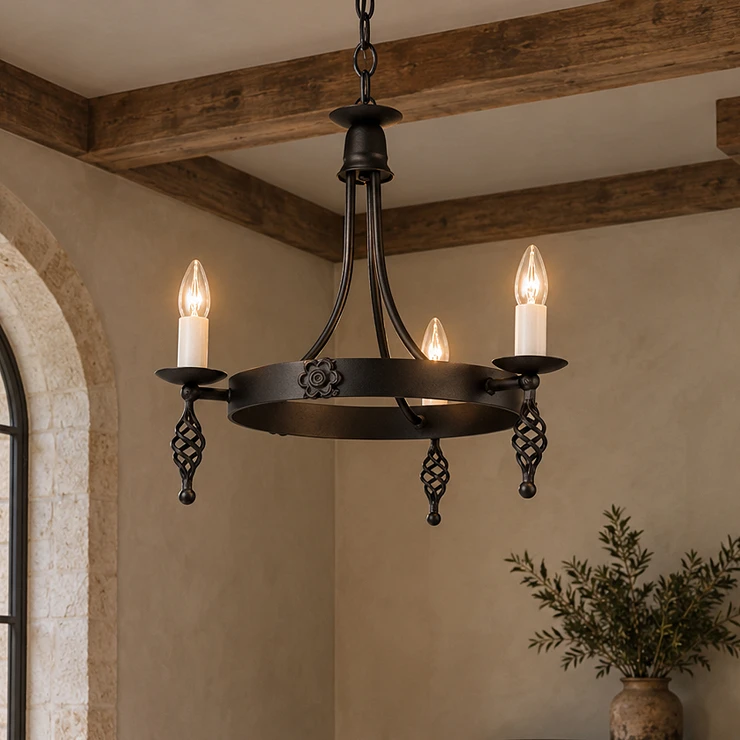 Elstead Hengende Lampe Trio Belfry Svart