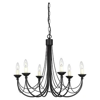 Elstead Hengende Lampe Hexa Carisbrooke Svart