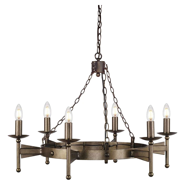 Elstead Hengende Lampe Hexa Cromwell Beta Gammel Bronsee
