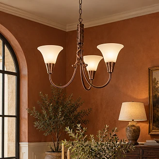 Elstead Hengende Lampe Trio Emily Kobberpatina