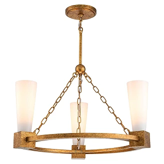 Elstead Hengende Lampe Trio Kristy Slitt Gull