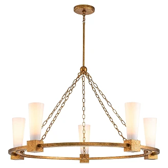 Elstead Hengende Lampe Penta Kristy Slitt Gull