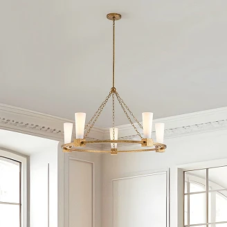 Elstead Hengende Lampe Penta Kristy Slitt Gull