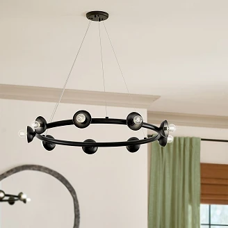 Kichler Hengende Lampe Nona Palta Satin Svart