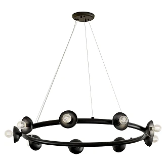Kichler Hengende Lampe Nona Palta Satin Svart