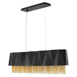 Hinkley Hengende Lampe Hexa Zuma Alpha Satin Svart, Gull