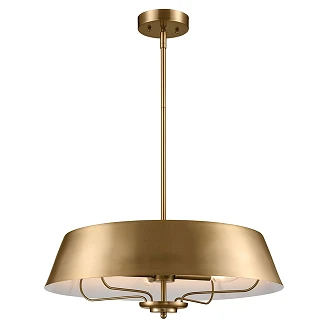 Kichler Hengende Lampe Quadra Luella Borstad Naturmessing
