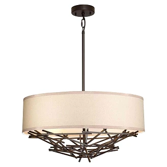 Elstead Hengende Lampe Quadra Taiko Gammel Bronsee