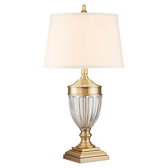 Quoizel Bordlampe Dennison Børstet Messing