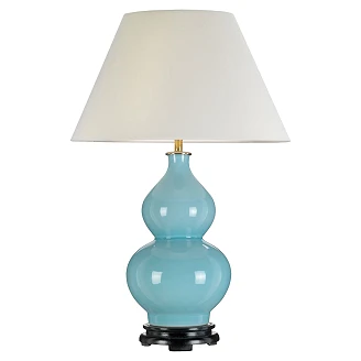 Designer's Lightbox Bordlampe Harbin Andeeggsblå