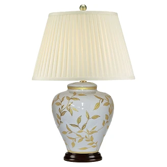 Elstead Bordlampe Leaves Brown Gold Brun, Gull