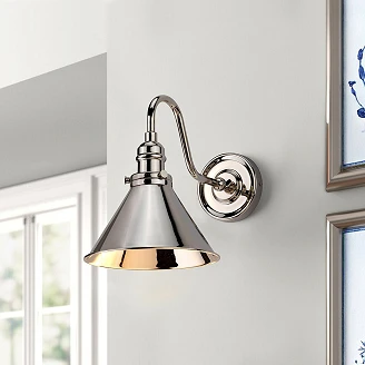 Elstead Vegglampe Provence Polert Nikkel