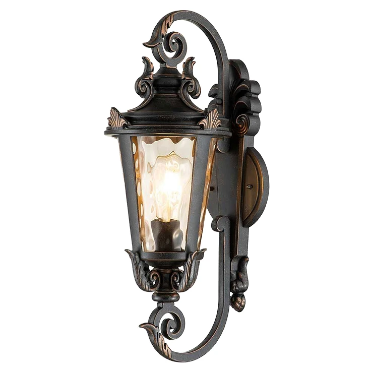 Elstead Vegglampe M Baltimore Beta Väderbiten Bronse 22x22.5 cm