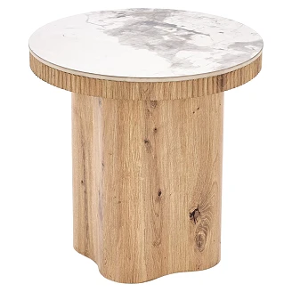 Sofabord Nelvo S Hvit Marmor, Natur