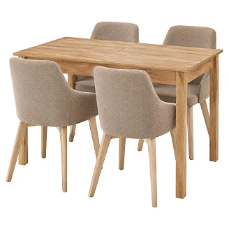 Spisegruppe med Bord Håndverkseik 100x60 cm & 4 Stoler Sonoma Eik, Sonoma Eik Ivex