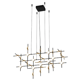 Taklampe Livaro Svart, Gull 100x60 cm