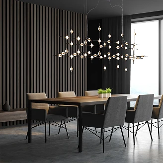 Taklampe Livaro Svart, Gull