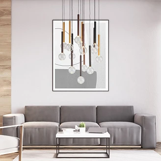 Taklampe Tetradeca Tavero Svart, Gull