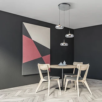 Taklampe Trio Calvero Sølv