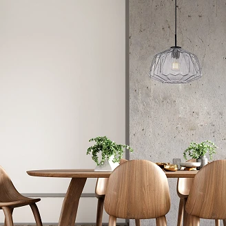 Taklampe Navero Svart, Grå Ø30 cm