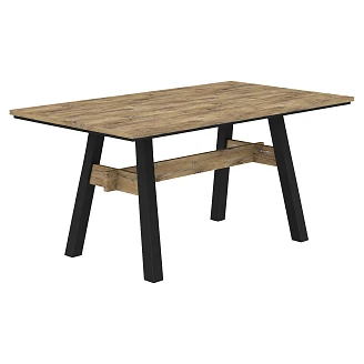 Spisebord Livora Flagstaff Dark, Svart 90x160 cm