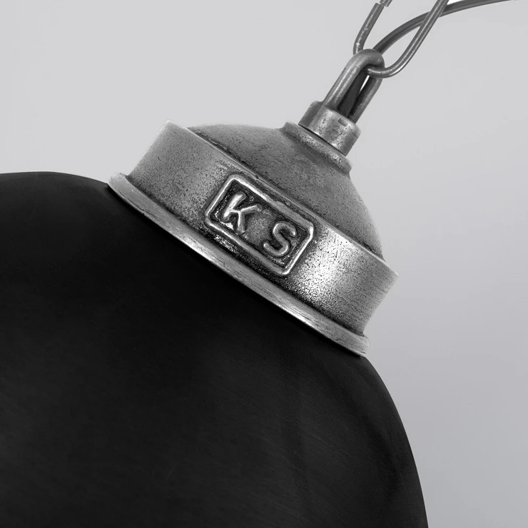 KS Verlichting Pendellampe II Loft Svart Ø33 cm