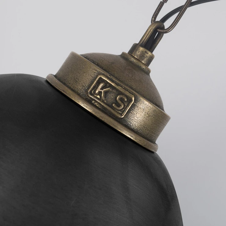 KS Verlichting Pendellampe II Loft Bronse, Antrasitt Ø33 cm