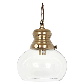 KS Verlichting Pendellampe S Hayley Antikk Messing Ø30 cm