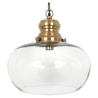 KS Verlichting Pendellampe L Hayley Antikk Messing Ø42 cm