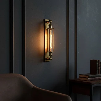 KS Verlichting Vegglampe Astor Messing