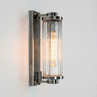 KS Verlichting Vegglampe Porter Antikk Sølv