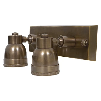 KS Verlichting Spotlight Duo IP54 Indigo Antikk Messing