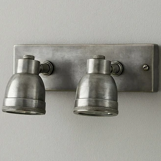 KS Verlichting Spotlight Duo IP54 Indigo Antikk Sølv