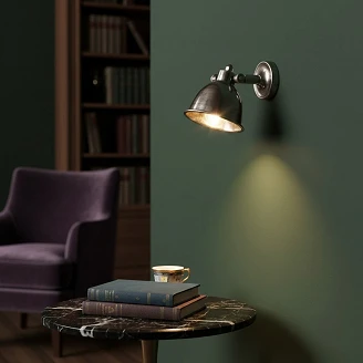 KS Verlichting Vegglampe Dreibar Maxim Sølv Ø19 cm