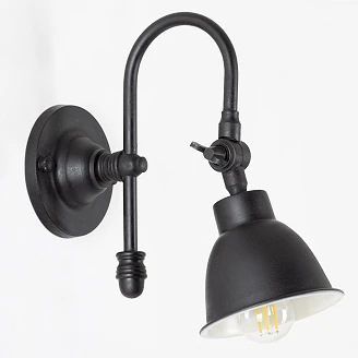 KS Verlichting Vegglampe Pasco Svart