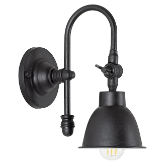 KS Verlichting Vegglampe Pasco Svart