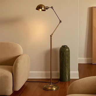 KS Verlichting Gulvlampe Nova Antiek Antikk Messing