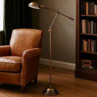 KS Verlichting Gulvlampe Royce Messing