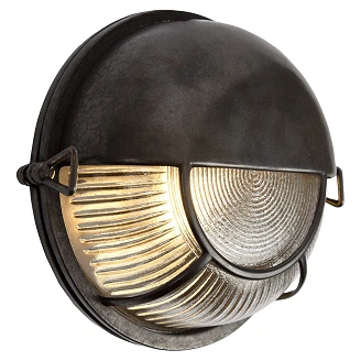 KS Verlichting Vegglampe Portimao Svart, Bronse