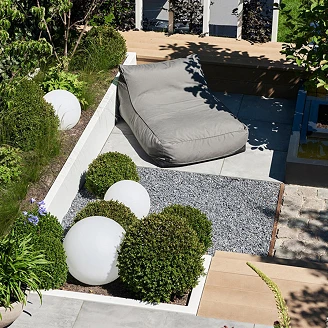 KS Verlichting Hagelampe Kule med Jordspyd Ø35 cm Tuinbol Hvit