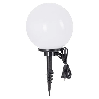 KS Verlichting Hagelampe Kule med Jordspyd Ø35 cm Tuinbol Hvit