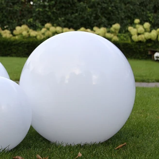 KS Verlichting Hagelampe Kule med Jordspyd Ø50 cm Tuinbol Hvit
