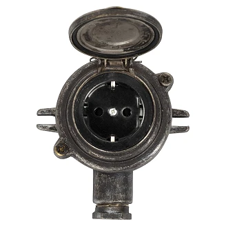 KS Verlichting Veggstikkontakt II 13 cm Jaren Tinn
